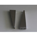 Equino par de lavabo de fijación - 33 x 8 cm - Acero inoxidable cepillado