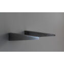 Equino par de lavabo de fijación - 33 x 8 cm - Acero inoxidable cepillado