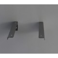 Equino par de lavabo de fijación - 33 x 8 cm - Acero inoxidable cepillado