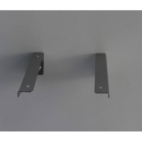 Equino par de lavabo de fijación - 33 x 8 cm - Acero inoxidable cepillado