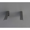 Equino par de lavabo de fijación - 33 x 8 cm - Acero inoxidable cepillado