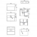 Lava Main Square - Solid Surface White Mat - 33x33 cm - Goditi