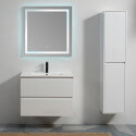 Pack armario colgante Blanco 2 cajones Vasque - 80x46 cm Ciudad y espejo LED Conectar no 80