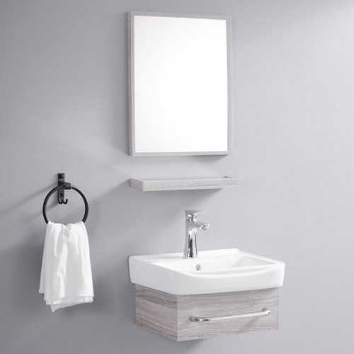 Armario de baño - hilo blanco roble - 44x36 cm - iD