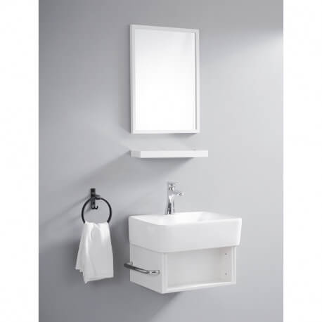 Set de baño pequeño - blanco - 48x37 cm - Evoc