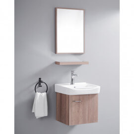 Mobiliario de baño pequeño - madera - 44x36 cm - diario
