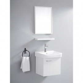 Armadio da bagno piccolo - Crema bianca - 44x36 cm - Quotidiano