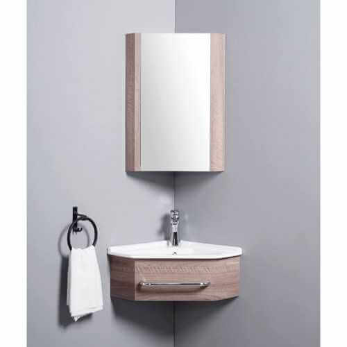 Angle Bath Room Cabinet Place Gain - Wash Hand - Wood - 42x42 cm - Kara