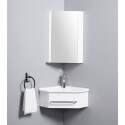 Armadio da bagno angolo Gain - Lavare a mano - Crema Bianca - 42x42 cm - Kara