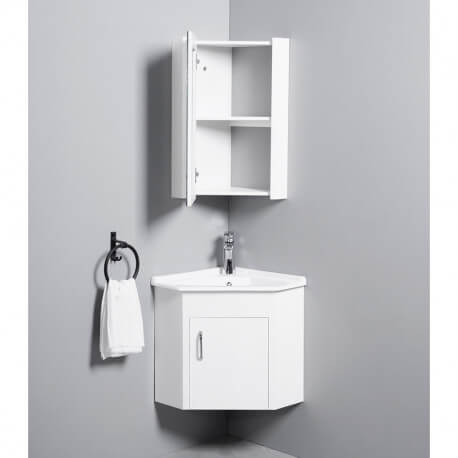 Angle Bath Cabinet Place Gain - Hand Wash - Weiße Creme - 42x42 cm - Corner