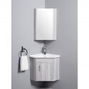 Armadio da bagno Angolo Gain - Lavaggio a mano - Filo bianco - 42x42 cm - Angolo