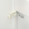 Meuble de salle de bain suspendu Blanc 80 cm - 2 tiroirs - Vasque - Miroir lampe led - City