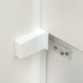 Weiß hängenden Badezimmerschrank 80 cm - 2 Schubladen - Vasque - Spiegellampe led - Stadt