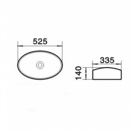 Wave-Ceramic Oval Plating Vasque