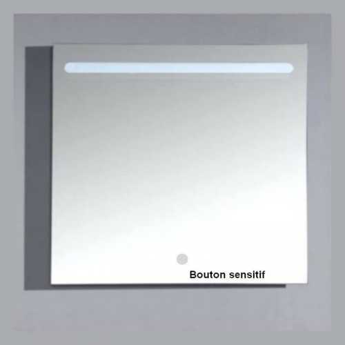 Cuarto de baño Ligero espejo cuadrado - Iluminación con la cabeza LED en la parte superior - 80x80 cm - Zen