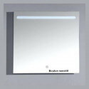 Specchio quadrato da bagno - retroilluminazione con fascia a LED in alto - 80x80 cm - Zen