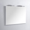 Miroir Rectangle de salle de bain - Lampes LED - 120x80 cm - Classic 120