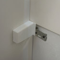 Cuarto de baño 2 cajones + lavabo y espejo Led 60x46 cm, Blanco, Mia