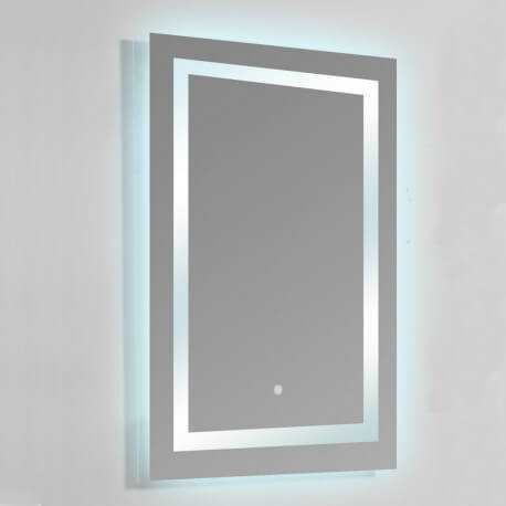 Miroir lumineux de salle de bain Rectangle - Rétro-éclairage LED - 60x80 cm - Connec't 60
