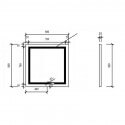 Scandinavian hanging cabinet sink 80 cm and mirror Connec't Led 80 cm