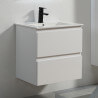 Armadio da bagno 2 cassetti - Bianco - Vasque - 60x46 cm - Città