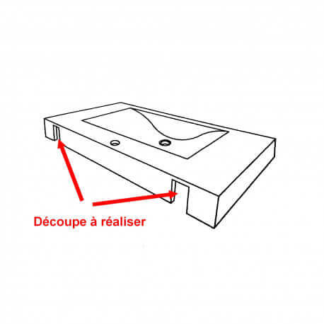 Par Equerre de Fijación lavabo, 40 x 8 cm, acero inoxidable cepillado