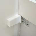 Armadio da bagno 2 cassetti 2 nicchie 80x46 cm - Bianco e Rovere Grigio - Scandinavo