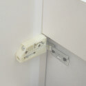 Armadio da bagno 2 cassetti 2 nicchie 80x46 cm - Bianco e Rovere Grigio - Scandinavo