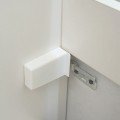 Armario de baño 2 cajones 2 nichos 80x46 cm - Blanco y roble gris - escandinavo