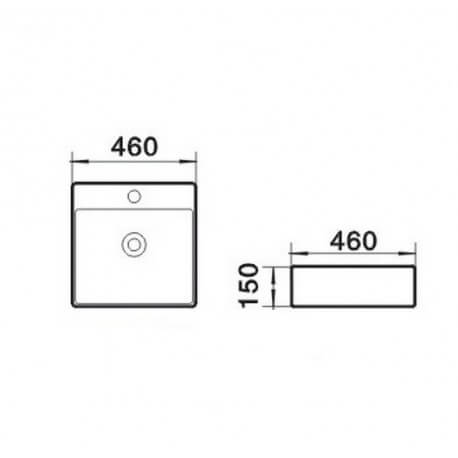 Placa cerámica cuadrada Quadra 