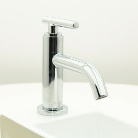 Hand wash Rectangular Space gain Left - Ceramic White - 38x15 cm - Minimalist 2