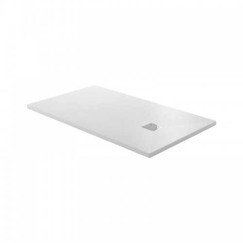 Receveur de Douche extra plat Rectangulaire - Solid Surface Blanc - 120x80cm - Optyma