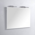 Pack Hängeschrank Doppelbecken Schwarz Mat Bali + Spiegel LED Lampen Classic City 120