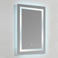 Pack Bathroom cabinet Black vase Mat Bali 60 cm + LED mirror Connect't 60