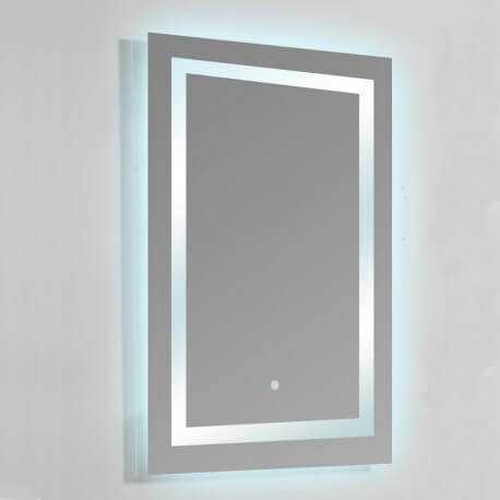 Pack Bathroom cabinet Black vase Mat Bali 60 cm + LED mirror Connect't 60