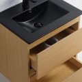 Mueble de baño Cubeta negra Bali 60 cm + espejo LED Classic City 60
