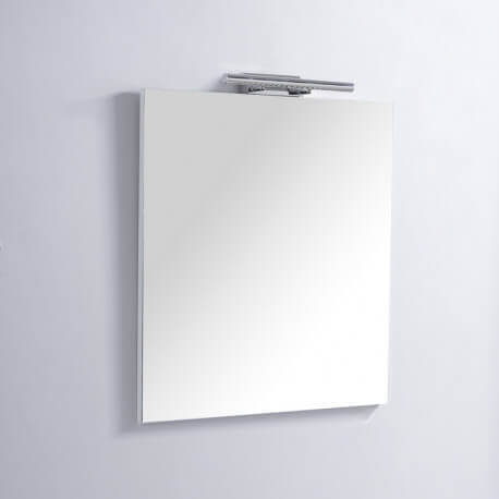 Pack Meuble de salle de bain Vasque Noir Mat Bali 60 cm + Miroir LED Classic City 60