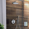 Shower Pack Built-in Thermostatic Round 2 Ways - Chromé - Essential