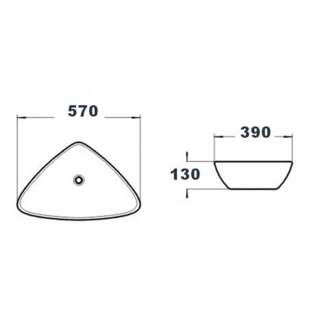  Asymmetrisches Aufsatzwaschbecken aus Keramik Young |Bather Straße