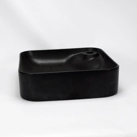 Vasque à poser carrée noir mat Trend - Vasque noire | Rue du Bain