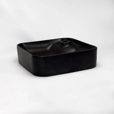 Vasque à poser carrée noir mat Trend - Vasque noire | Rue du Bain