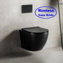 Cuvette WC hanging ceramic black shiny Cort