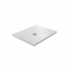 Extra Flat Shower Receiver Square - Solid White Surface - 80x80cm - Quadra Plus