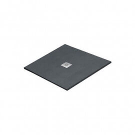 Extra Flat Shower Receiver Square - Solid Surface Grey Anthracite - 80x80cm - Quadra Plus