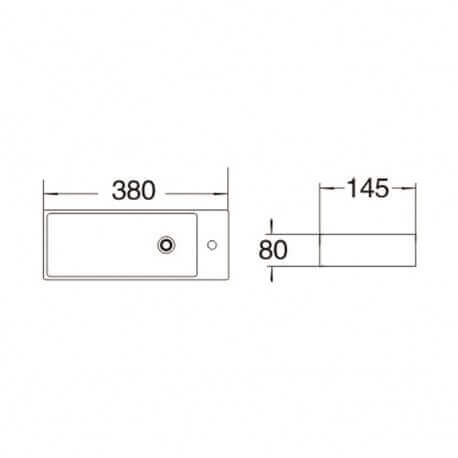 Lave main Minimalist droite et Robinet Slim | Rue du Bain