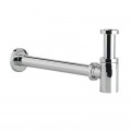 Siphon Court Lavabo Design Totem, Tubolare, Ottone cromato