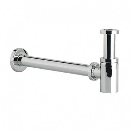 Siphon Court Lavabo Design Totem, Tubolare, Ottone cromato