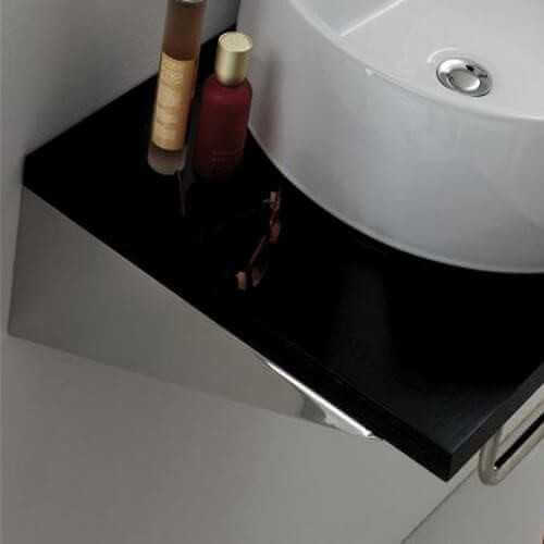 Paire Equerre de Fixation lavabo, 40 x 8 cm, Inox brossé | Rue du Bain