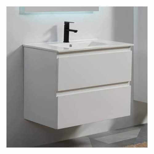 Armadio da bagno 2 cassetti - Bianco - Vasque - 90x46 cm - Città