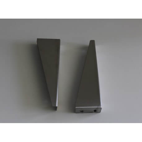 Par Equerre de Fijación lavabo, 40 x 8 cm, acero inoxidable cepillado